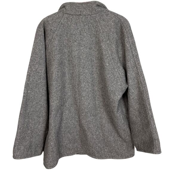 Vintage Johnson Woolen Mills Women's Coat Wool Lined Gray  Cabincore Grandmacore - Picture 2 of 7